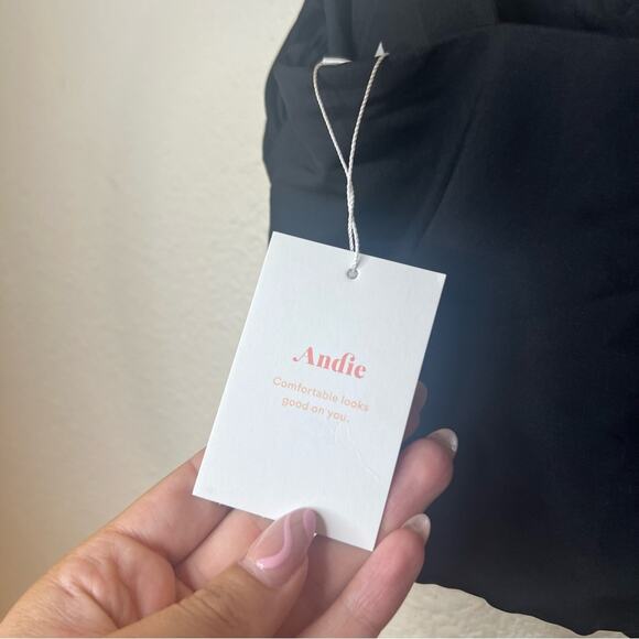 Andie black Snap cropped tankini swim top NEW XL - Picture 8 of 10